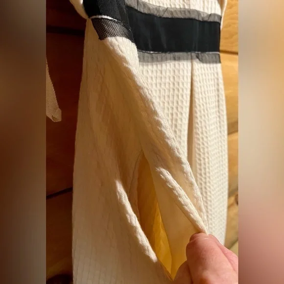 Deletta Corsage midi dress. Creamy white Size Extra Small Sold by Anthropologie - Picture 3 of 9